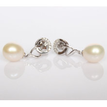 925 Boucles d&#39;oreilles en perles d&#39;eau douce en argent (ER1418)